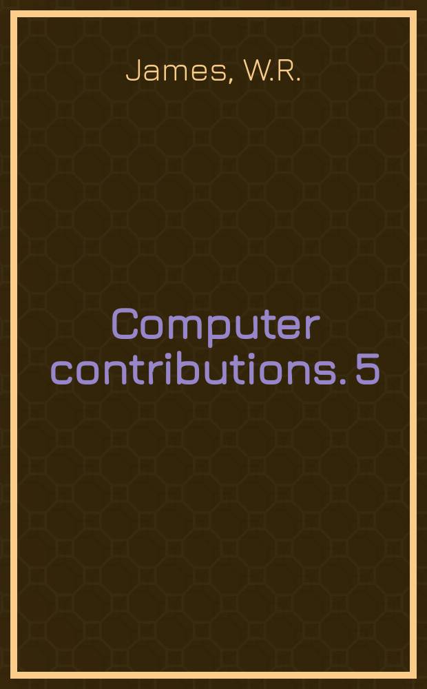 Computer contributions. 5 : FORTRAN IV program using double fourier series for surface fitting of irregularly spaced data