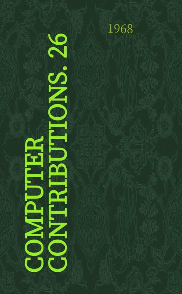 Computer contributions. 26 : Fortran IV computer program for simulation of transgression and regression with continuous - time Markov models