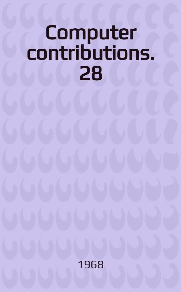 Computer contributions. 28 : Kwik R8, Fortran IV program for multiple regression and geologic trend analysis