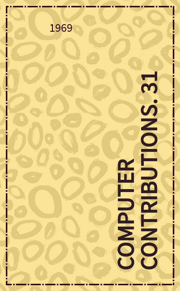 Computer contributions. 31 : Multivariate procedures and Fortran IV program for evaluation and improvement of classifications