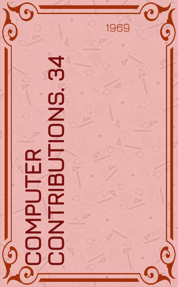 Computer contributions. 34 : Fortran IV program for nonlinear estimation