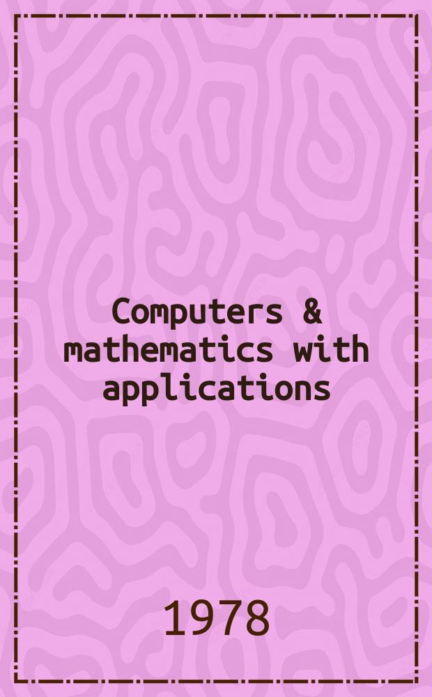 Computers & mathematics with applications : An intern. j