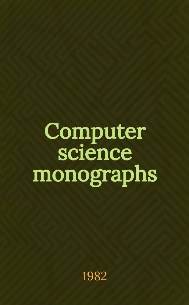 Computer science monographs : A publ. of the Inst. of statist. mathematics. №18 : Program package for drawing graphs ...