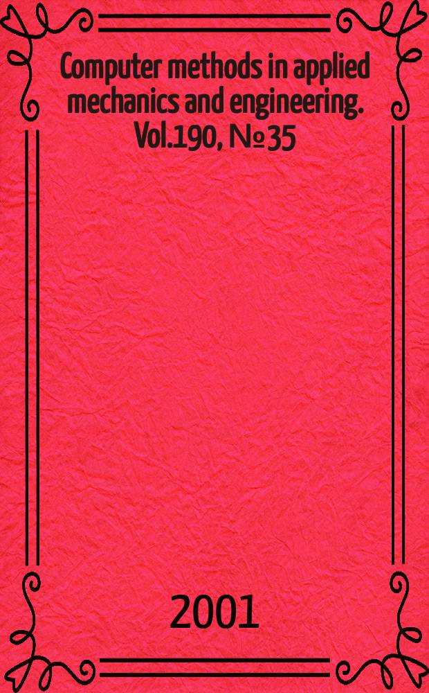 Computer methods in applied mechanics and engineering. Vol.190, №35