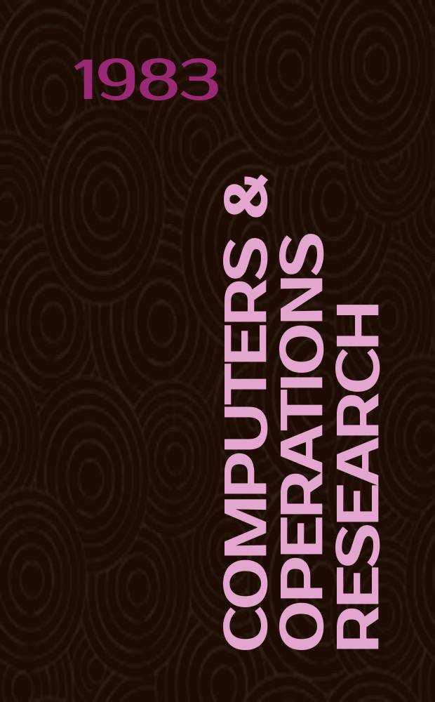 Computers & operations research : An intern. journal. Vol.10, №4 : Generalized goal programming