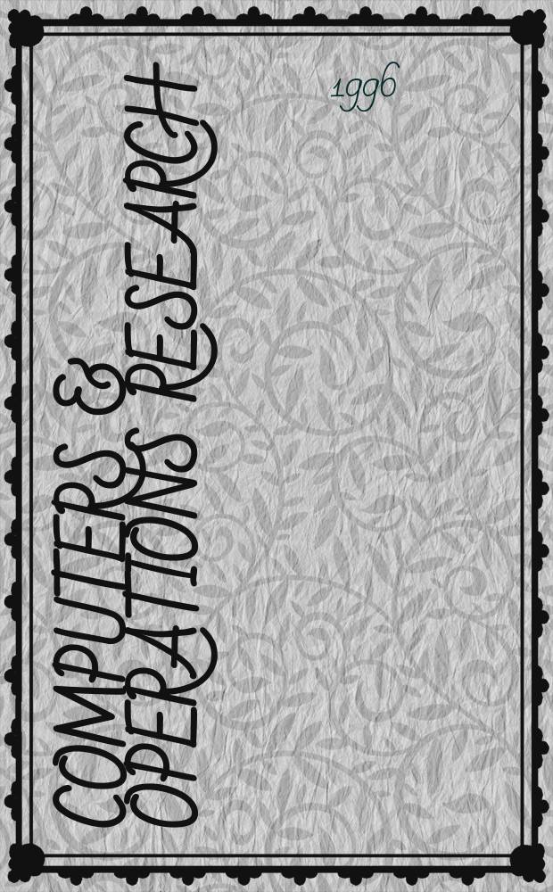 Computers & operations research : An intern. journal. Vol.23, №4 : Data envelopment analysis