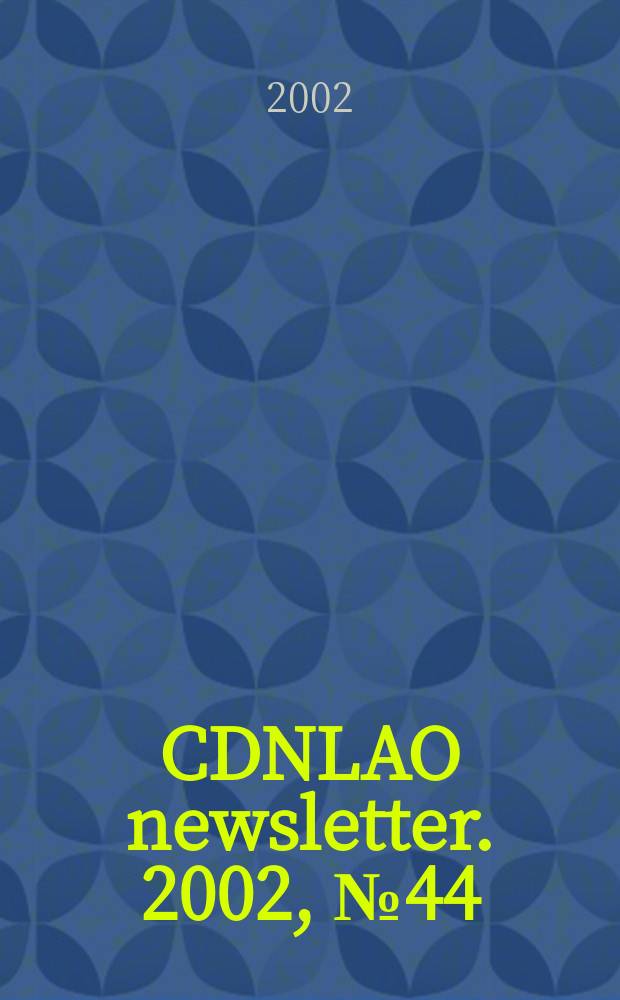 CDNLAO newsletter. 2002, №44