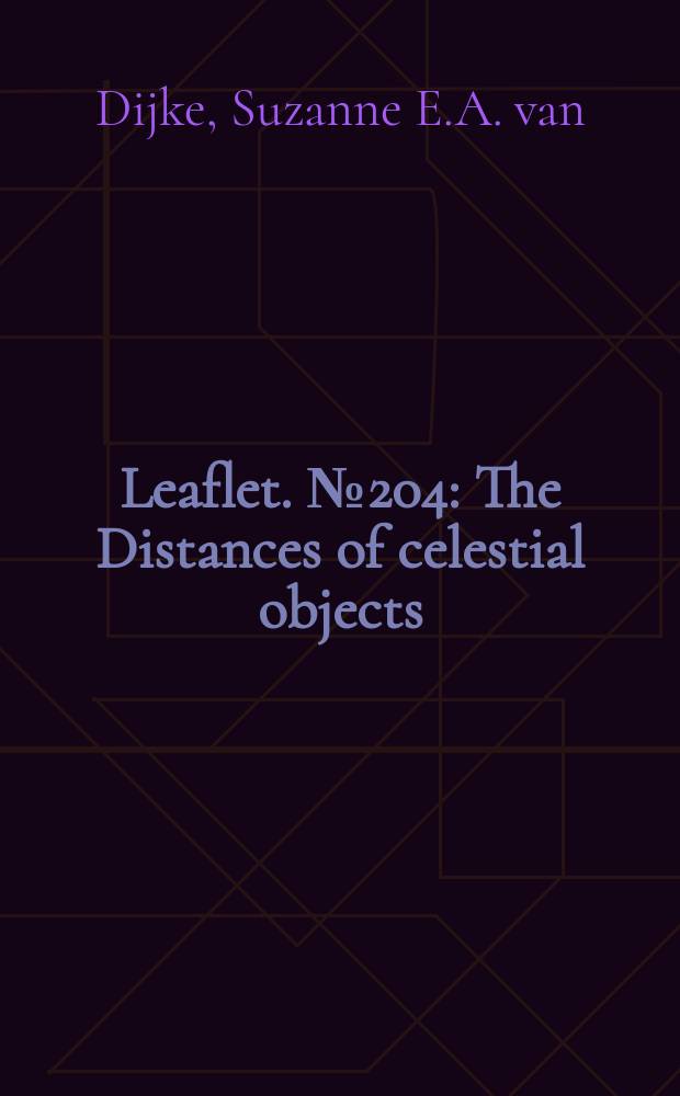 Leaflet. №204 : The Distances of celestial objects