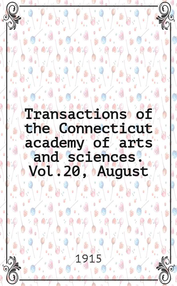 Transactions of the Connecticut academy of arts and sciences. Vol.20, August : Canadian spiders, II