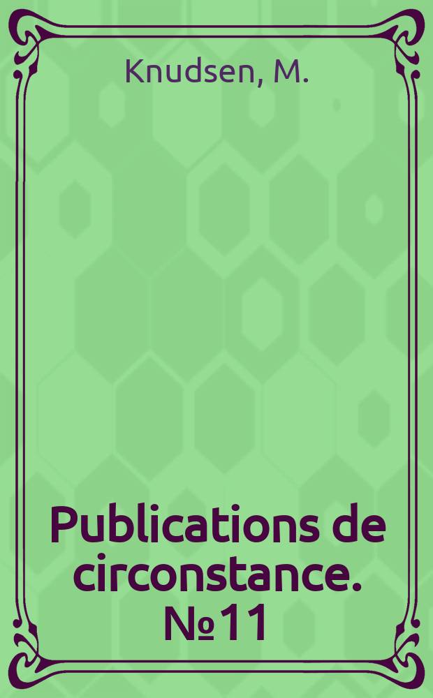 Publications de circonstance. №11 : St. Tabelle