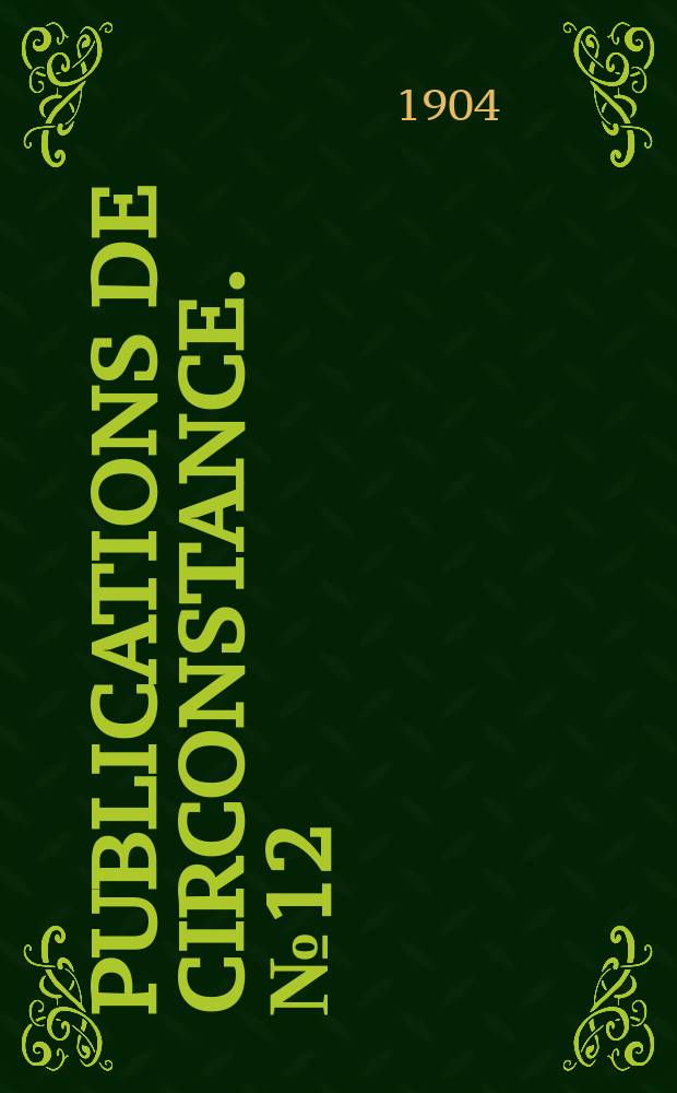 Publications de circonstance. №12 : Catalogue des poissons nord de l'Europe, avec les noms vulgaires dont on se sert dans les langues de cette région