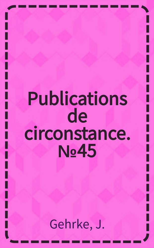 Publications de circonstance. №45 : Ueber Farbe und Durchsichtigkeit des Ostseewassers