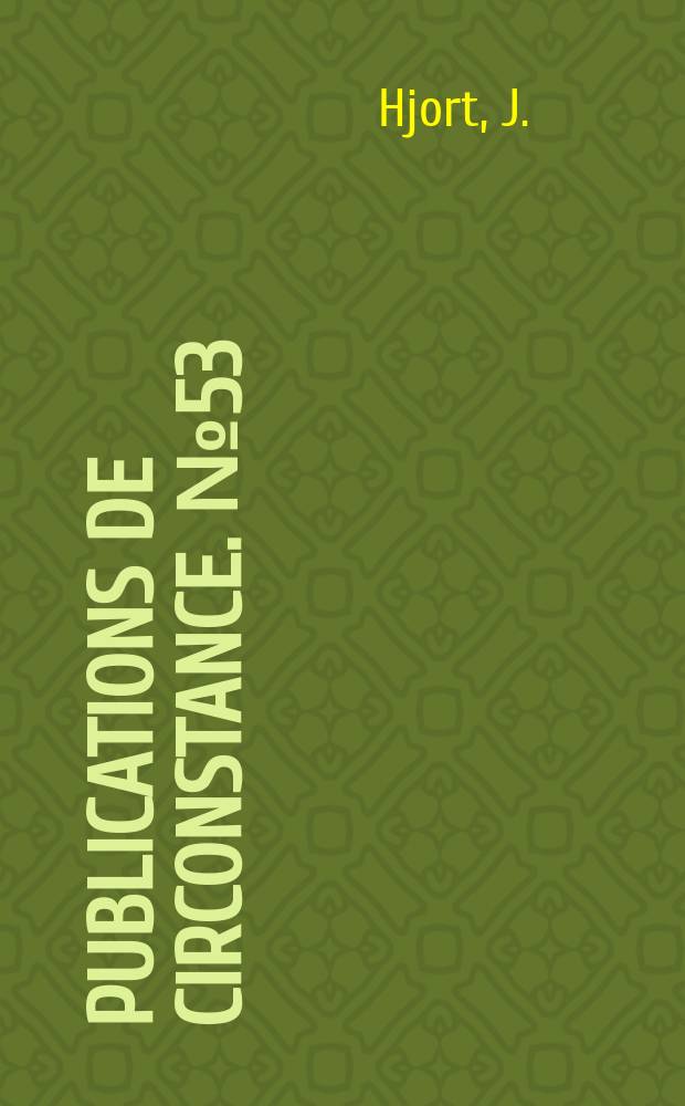 Publications de circonstance. №53 : Report on herring - investigations until January 1910