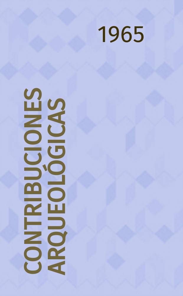 Contribuciones arqueol&oacute;gicas