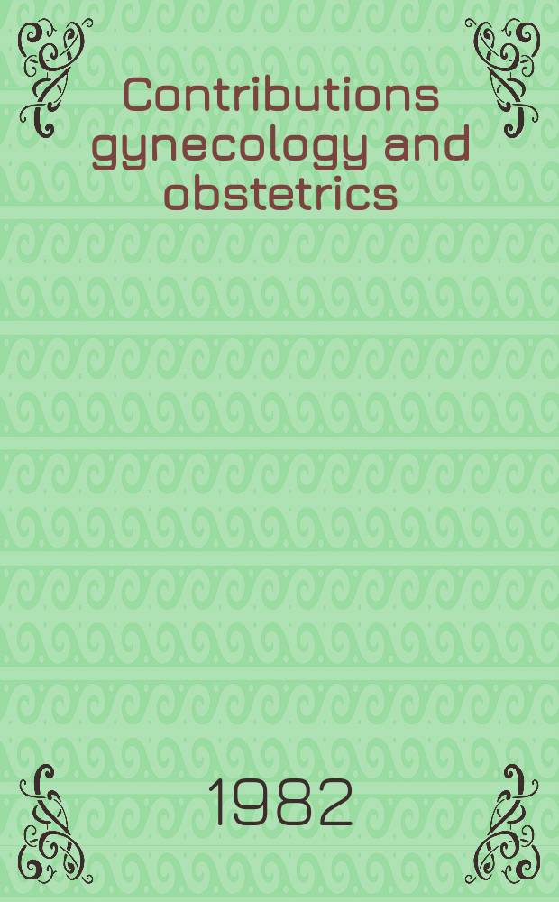 Contributions gynecology and obstetrics : Successor to "Advances in obstetrics and gynaecology". Vol.9 : Morphological and functional aspects of placental dysfunction