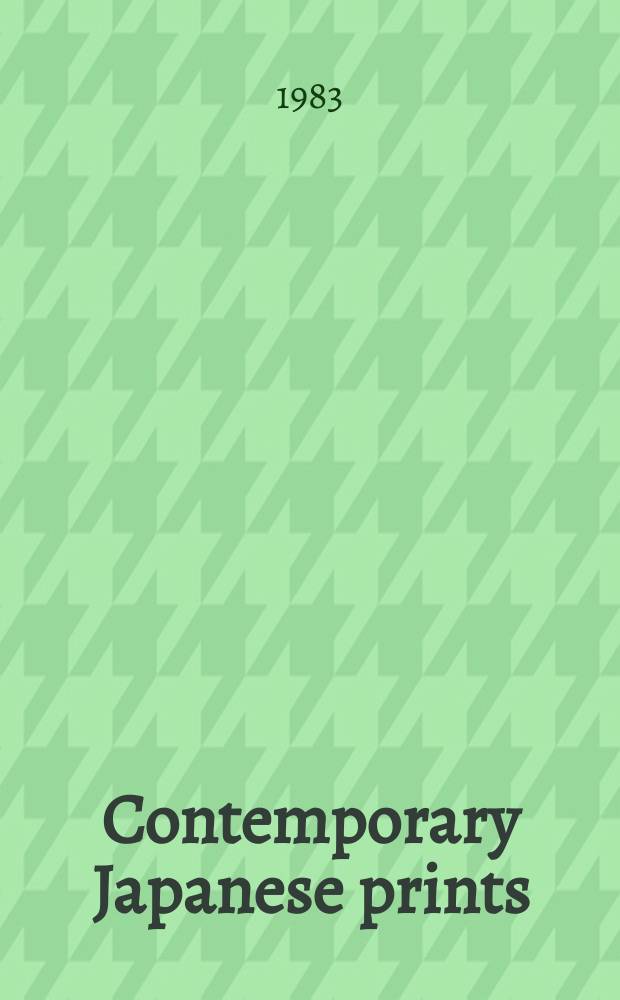 Contemporary Japanese prints : A comprehensive catalog