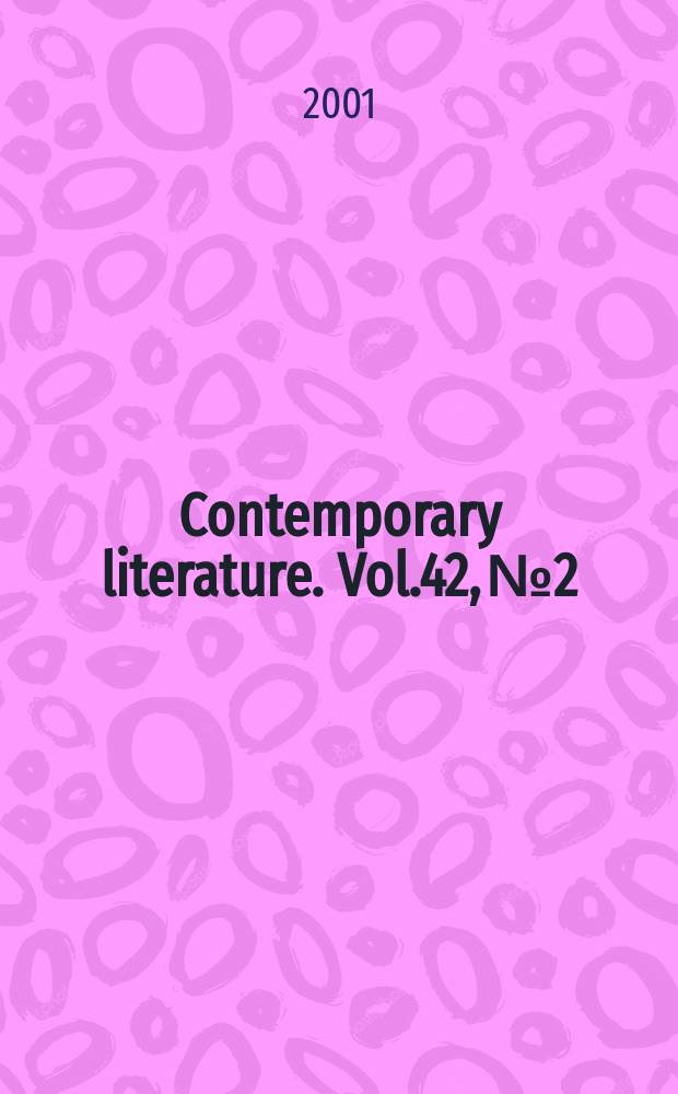 Contemporary literature. Vol.42, №2