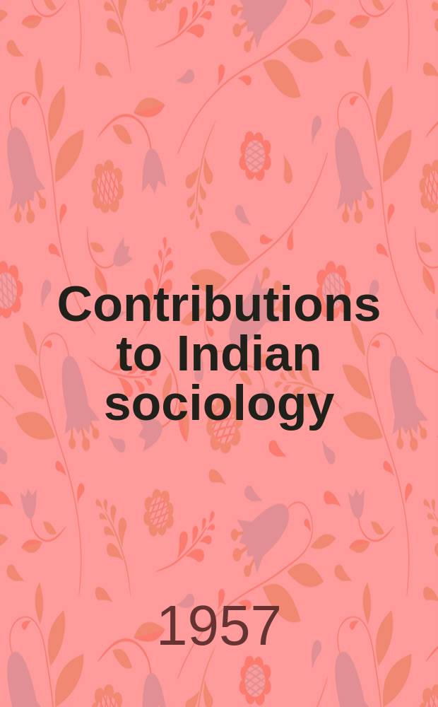 Contributions to Indian sociology