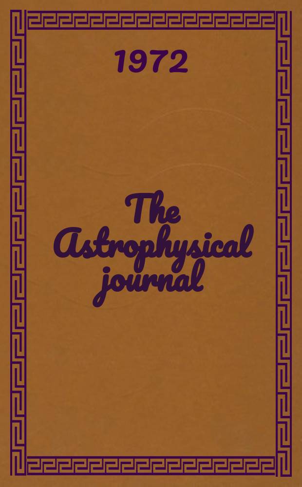 The Astrophysical journal : An international review of spectroscopy and astronomical physics. Vol.178, №3(P.3) : Annual index of author
