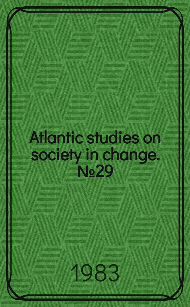 Atlantic studies on society in change. №29 : A grande école for the grands corps