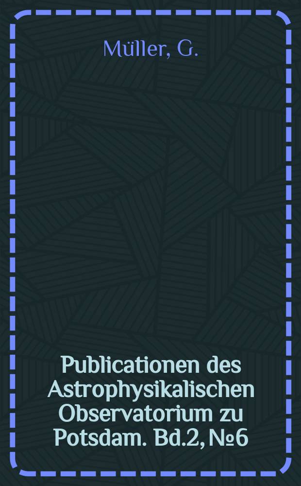 Publicationen des Astrophysikalischen Observatorium zu Potsdam. Bd.2, №6 : Darstellungen des Sonnenspectrums