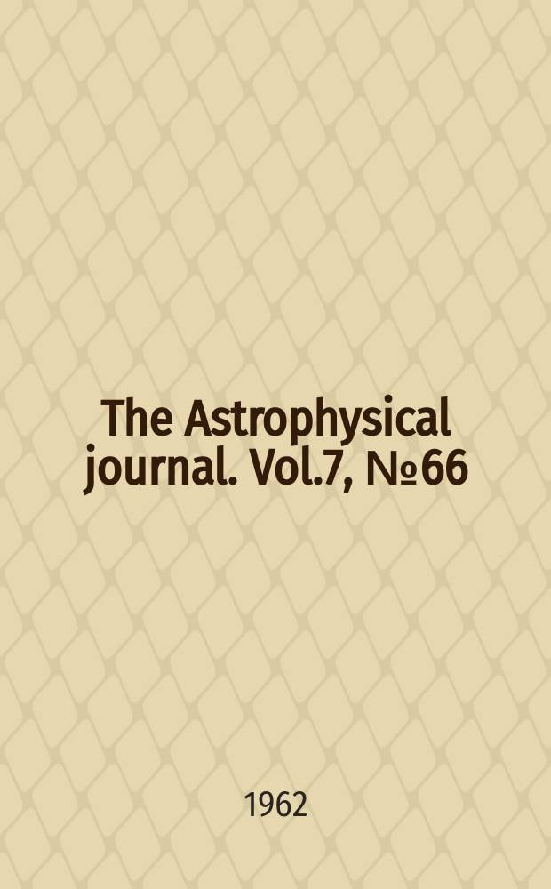The Astrophysical journal. Vol.7, №66 : The Be spectrum variable Pi Aquarii