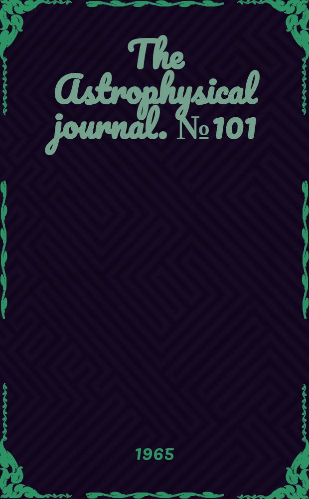 The Astrophysical journal. №101 : The H - and related functions for ρ (cos ↔) = 1 + ω̅1P1 (cos ↔) + ω̃2P2 (cos ↔). Calculations of planetary reflection