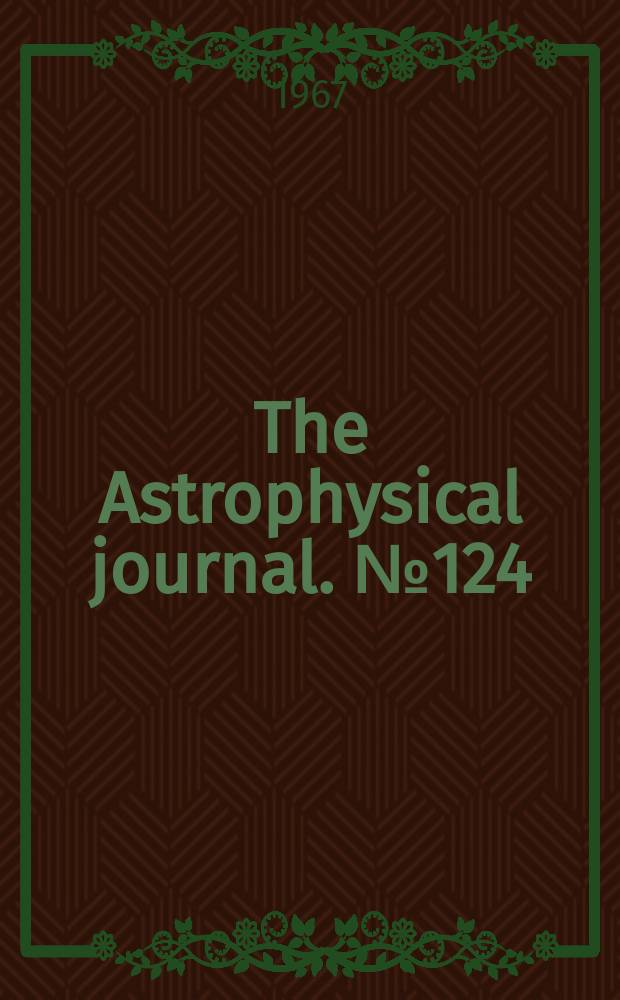 The Astrophysical journal. №124 : The interpretation of intensities in diatomic molecular spectra