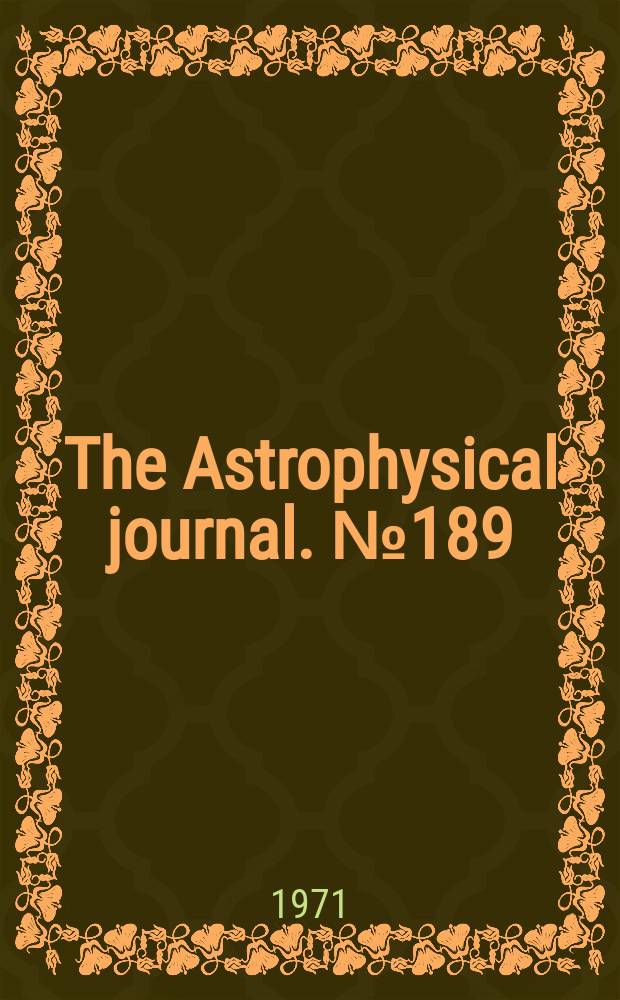 The Astrophysical journal. №189 : The distances and distribution ...