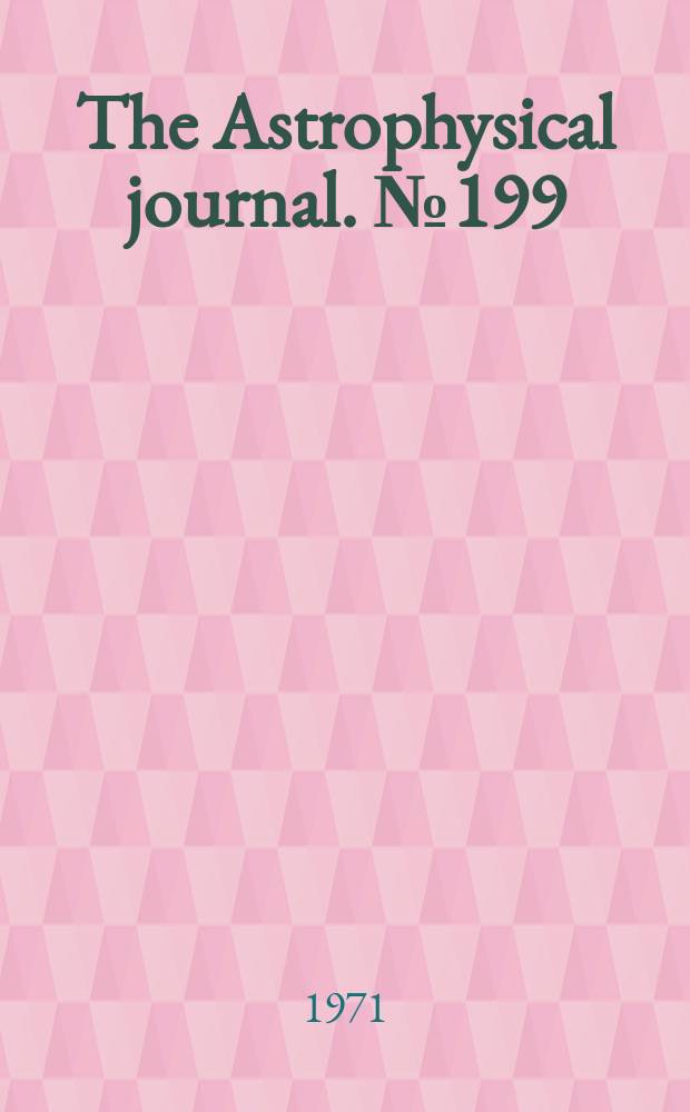 The Astrophysical journal. №199 : Observations of pulsar polarization ...
