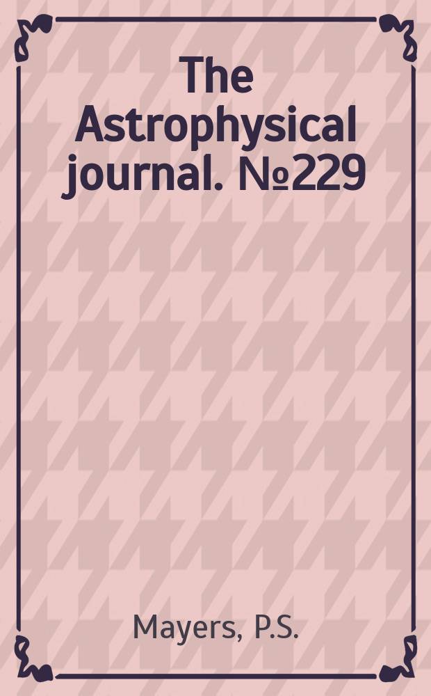 The Astrophysical journal. №229 : Observations of OH and H₂CO toward galactic