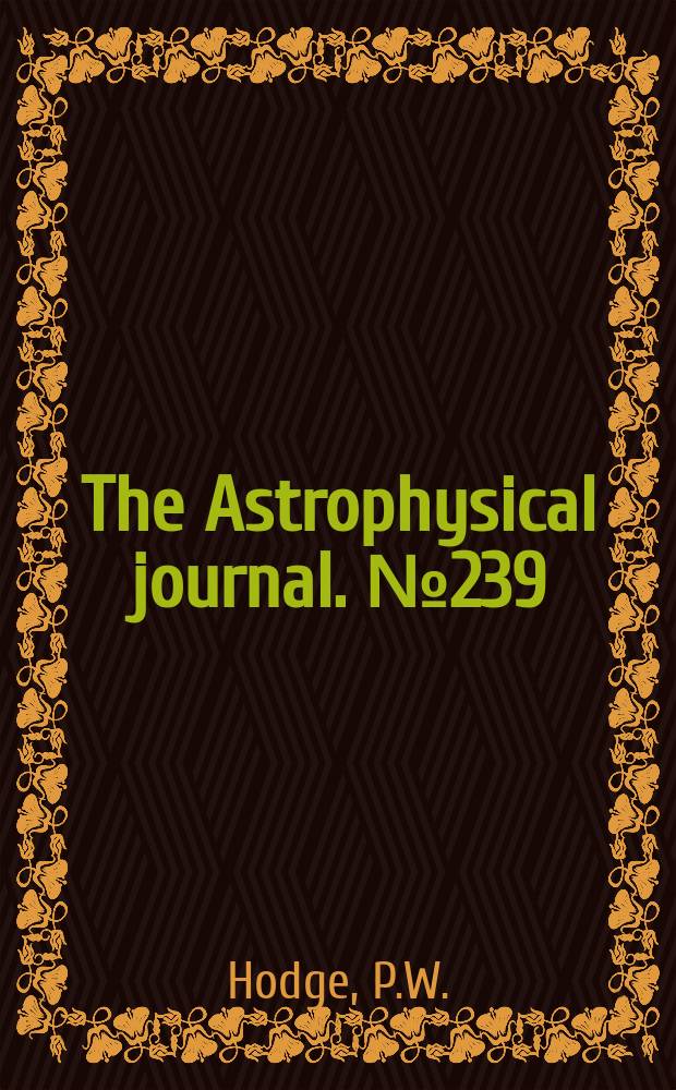 The Astrophysical journal. №239 : A second survey of HII regions ...