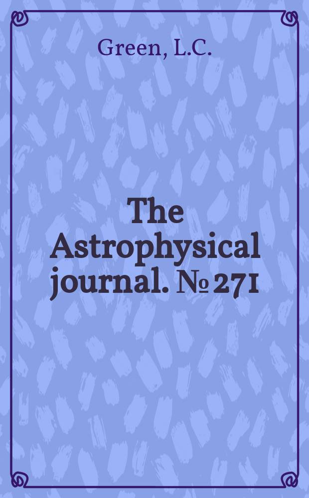 The Astrophysical journal. №271 : The structure of synchronously ...