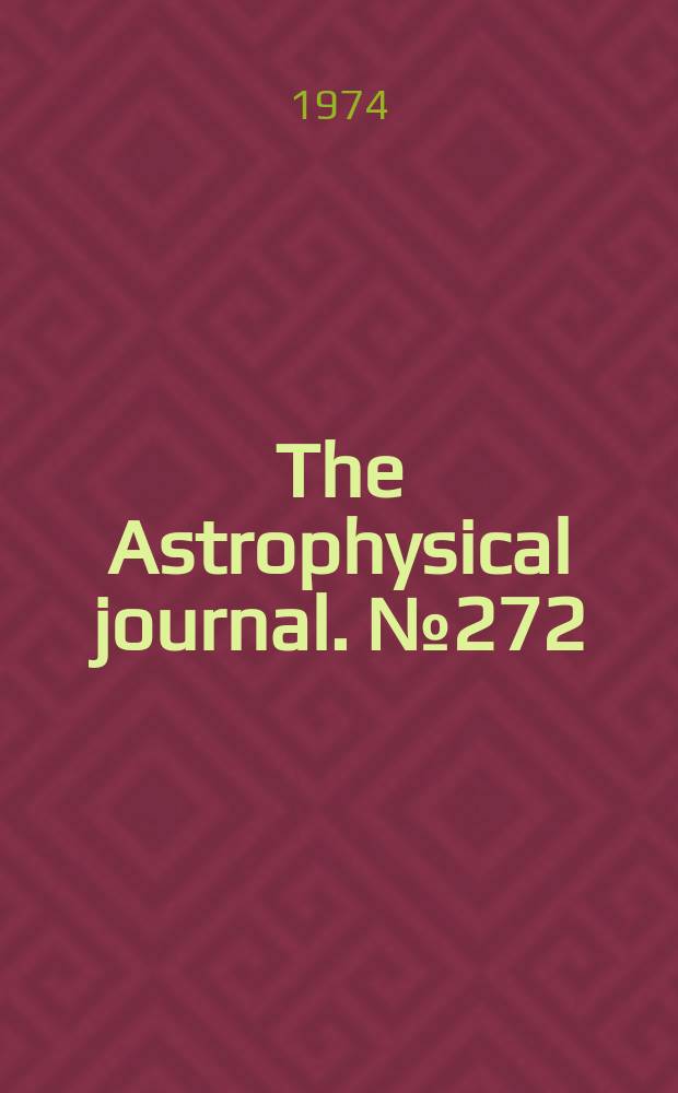 The Astrophysical journal. №272 : Forbidden - line excitation data for certain ...