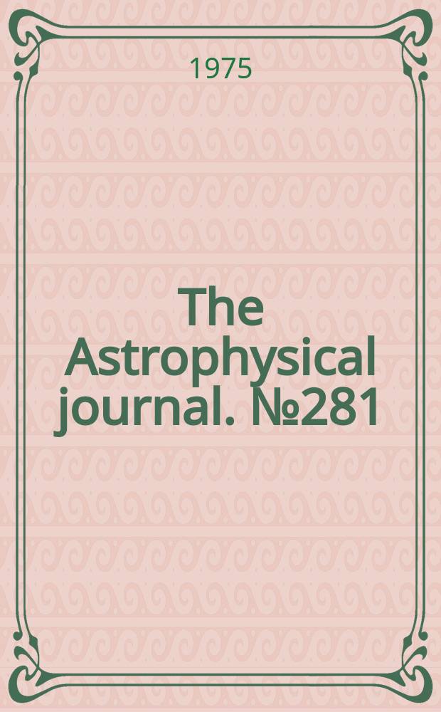 The Astrophysical journal. №281 : A system of standard stars for rotational velocity determinations