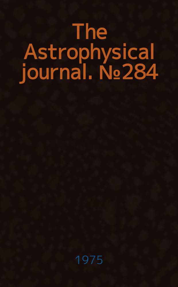 The Astrophysical journal. №284 : Southern galaxies