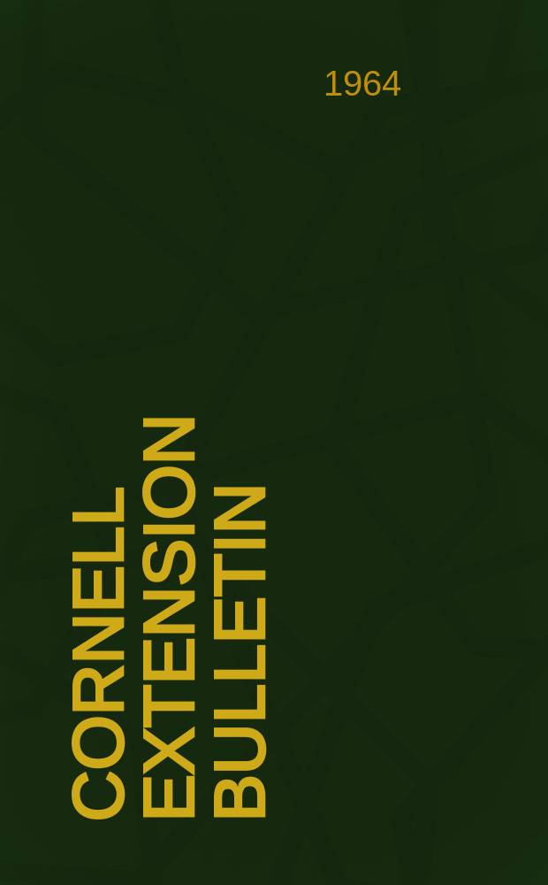 Cornell extension bulletin : Treating, vegetable seed to prevent disease