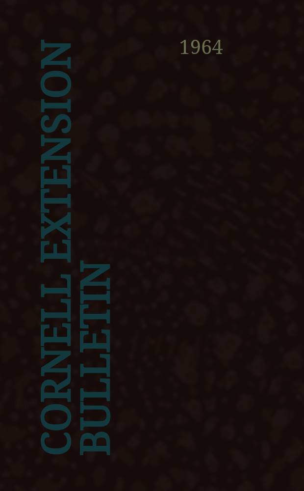 Cornell extension bulletin : Clubroot of cabbage, cauliflower and broccoli