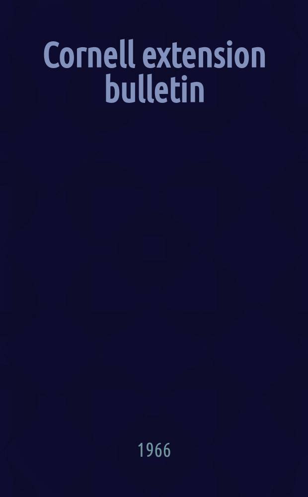 Cornell extension bulletin : The dairy goat