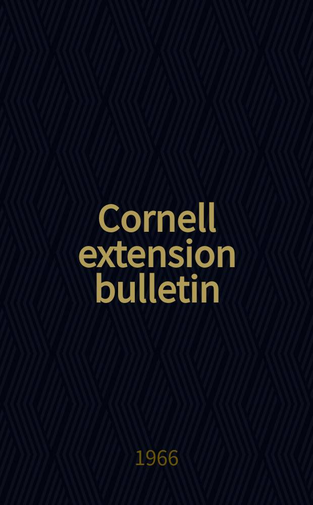 Cornell extension bulletin : Planting forest trees in rural New York