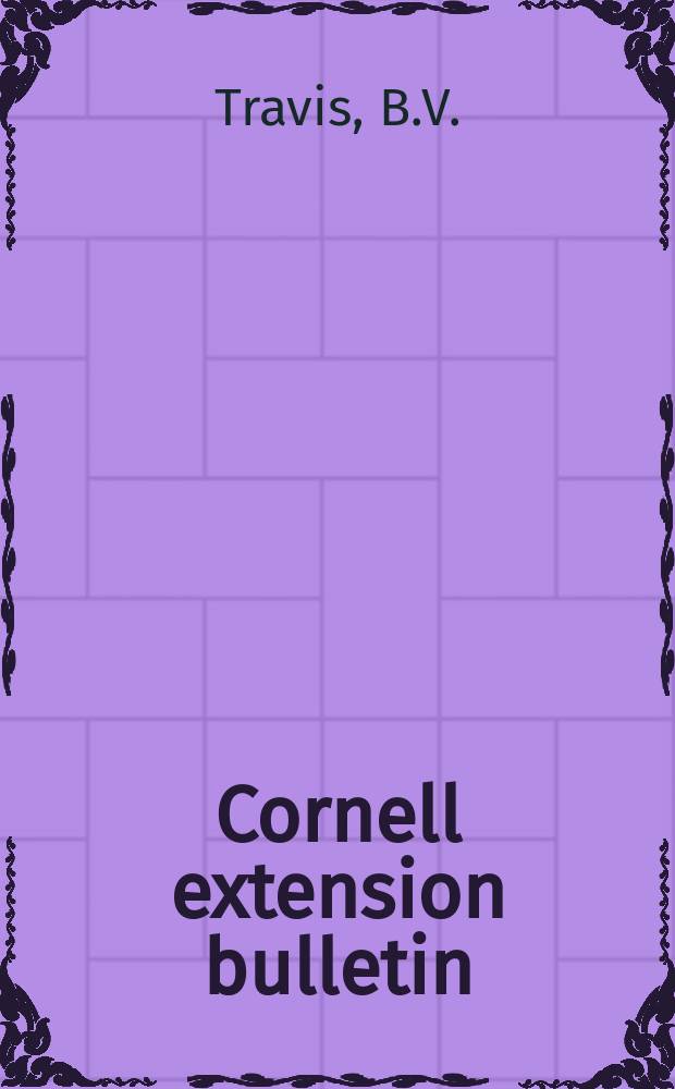 Cornell extension bulletin : 1967 Recommendation to communities for chemical control of biting flies in New York State