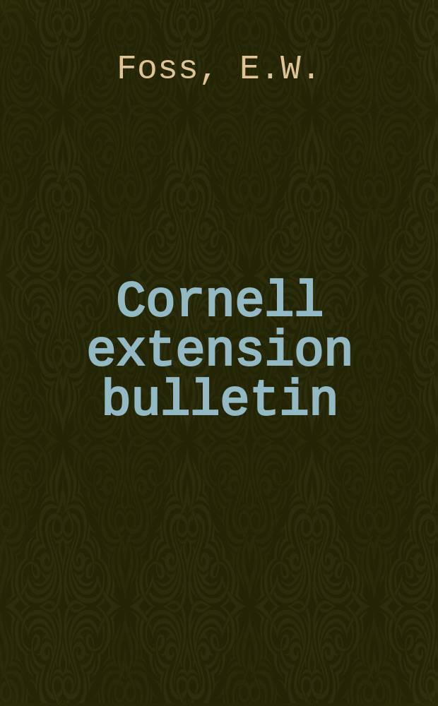 Cornell extension bulletin : The shop and maintenance centre for home and farm