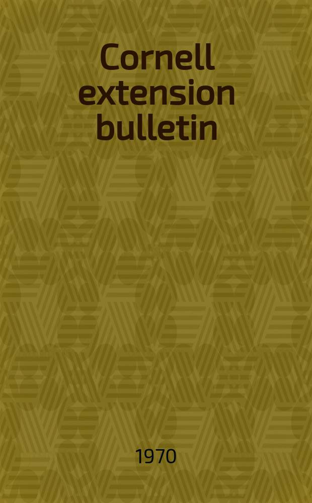 Cornell extension bulletin : Using your land for pleasant living