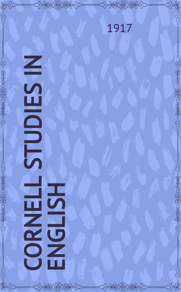 Cornell studies in English