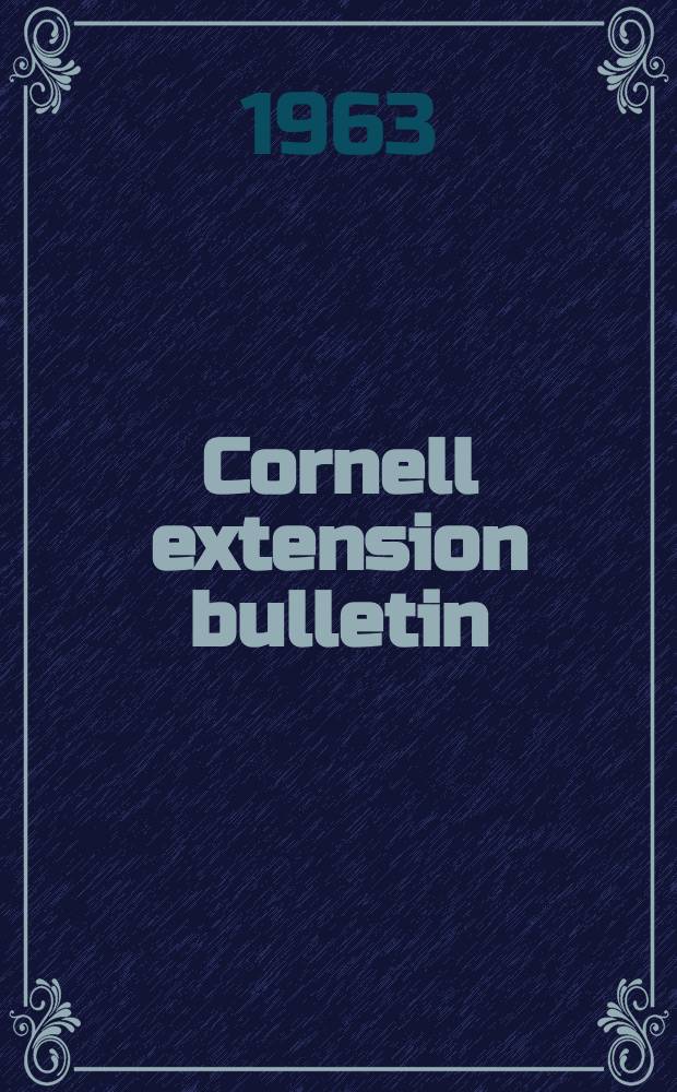 Cornell extension bulletin