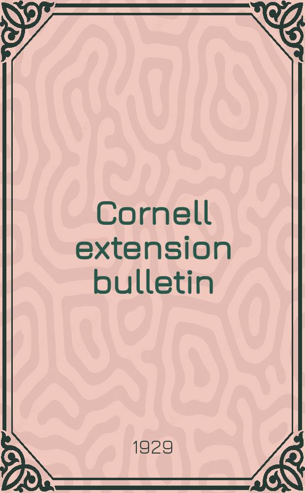 Cornell extension bulletin : The library of the open road