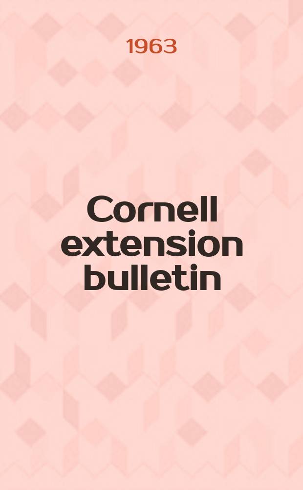 Cornell extension bulletin : Insects and diseases of stone fruit trees