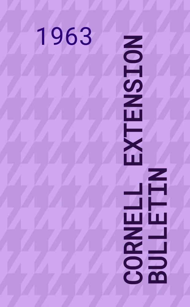 Cornell extension bulletin : The selection and evaluation of dairy sires