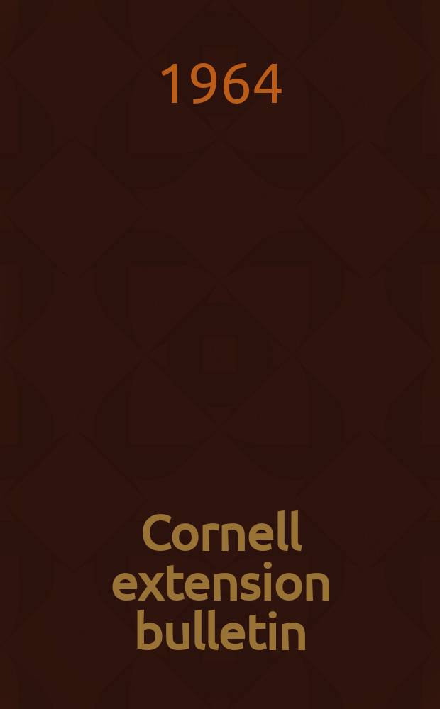 Cornell extension bulletin : Using soil surveys for problems of the expanding population in New York state