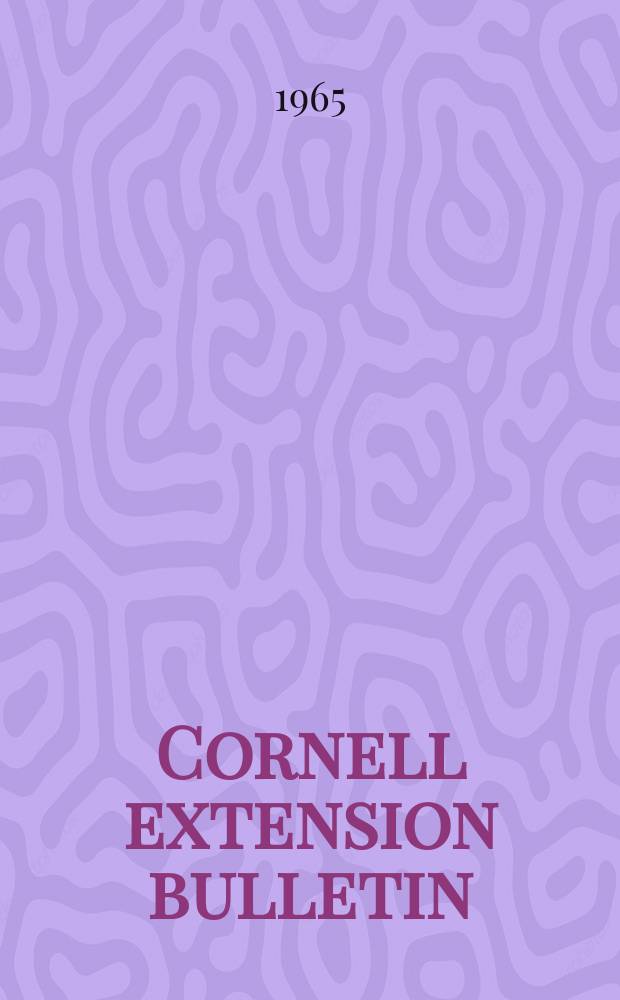 Cornell extension bulletin : Emergency warning systems for poultry houses